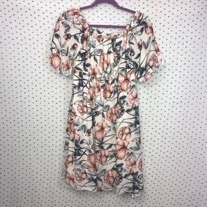 PinkBlush Maternity Floral Off Shoulder Dress